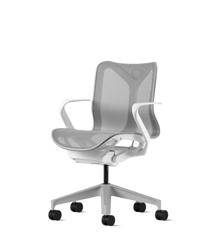 Кресло Herman Miller Cosm, низкая спинка, цвет Mineral, нерегулируемые подлокотники