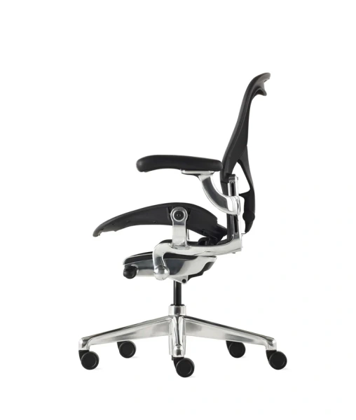 Кресло Herman Miller Aeron Black Onyx / Polished Aluminum, размер C