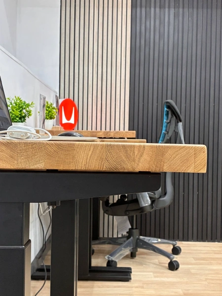Стол Smart Desk, цвет подстолья белый / черный, размер от 120х60 см до 180х80 см (Черный, 120/60)