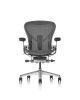 Кресло Herman Miller Aeron Carbon / Polished Aluminum, размер B