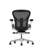 Кресло Herman Miller Aeron Black Onyx / Polished Aluminum, размер A