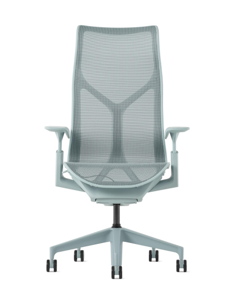Кресло Herman Miller Cosm, высокая спинка, цвет Glacier, регулируемые подлокотники