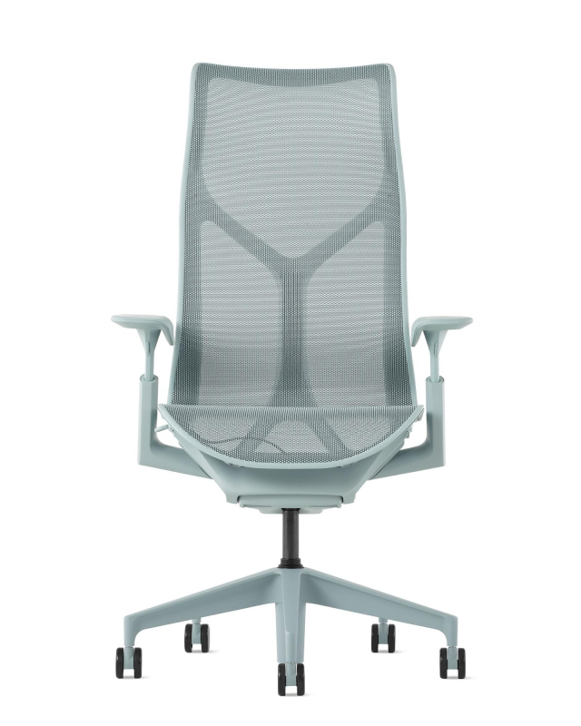 Кресло Herman Miller Cosm, высокая спинка, цвет Glacier, регулируемые подлокотники