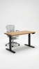 Стол Smart Desk, цвет подстолья белый / черный, размер от 120х60 см до 180х80 см (Черный, 120/60)