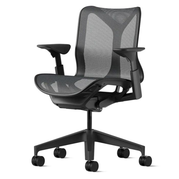 Кресло Herman Miller Cosm, низкая спинка, цвет Graphite, регулируемые подлокотники