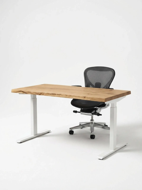 Стол Smart Desk, цвет подстолья белый / черный, размер от 120х60 см до 180х80 см (Белый, 160/80)
