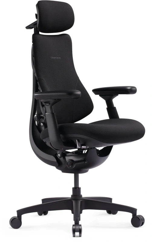 Кресло Libernovo Omni SE/S1, механическая версия, Obsidian Black, 48 cm, глобальная версия, с подставкой под ноги