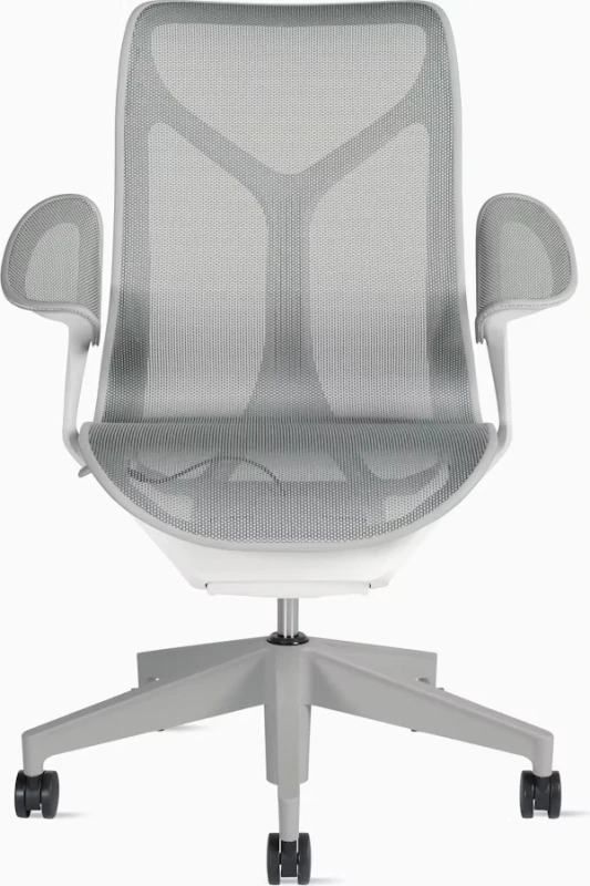 Кресло Herman Miller Cosm, средняя спинка, цвет Mineral, подлокотники «лепестки» (Leaf)