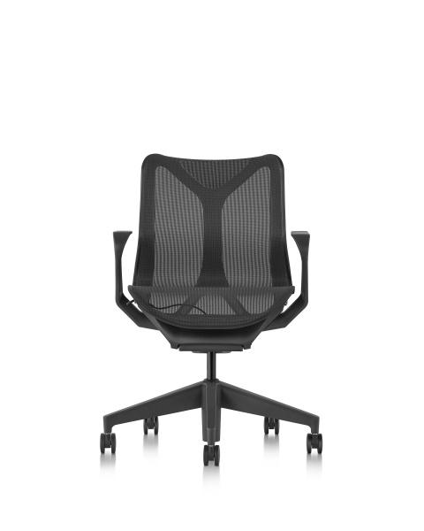 Кресло Herman Miller Cosm, низкая спинка, цвет Graphite, нерегулируемые подлокотники