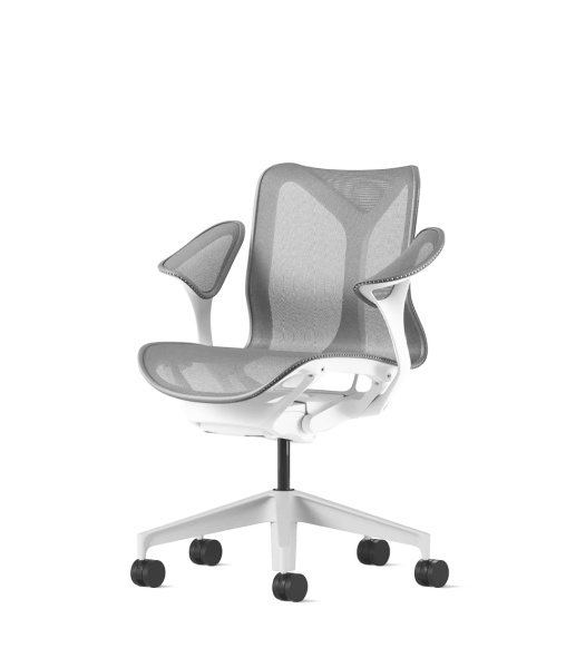 Кресло Herman Miller Cosm, низкая спинка, цвет Mineral, подлокотники «лепестки» (Leaf)