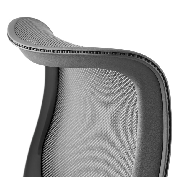 Кресло Herman Miller Cosm, высокая спинка, цвет Graphite, подлокотники «лепестки» (Leaf)